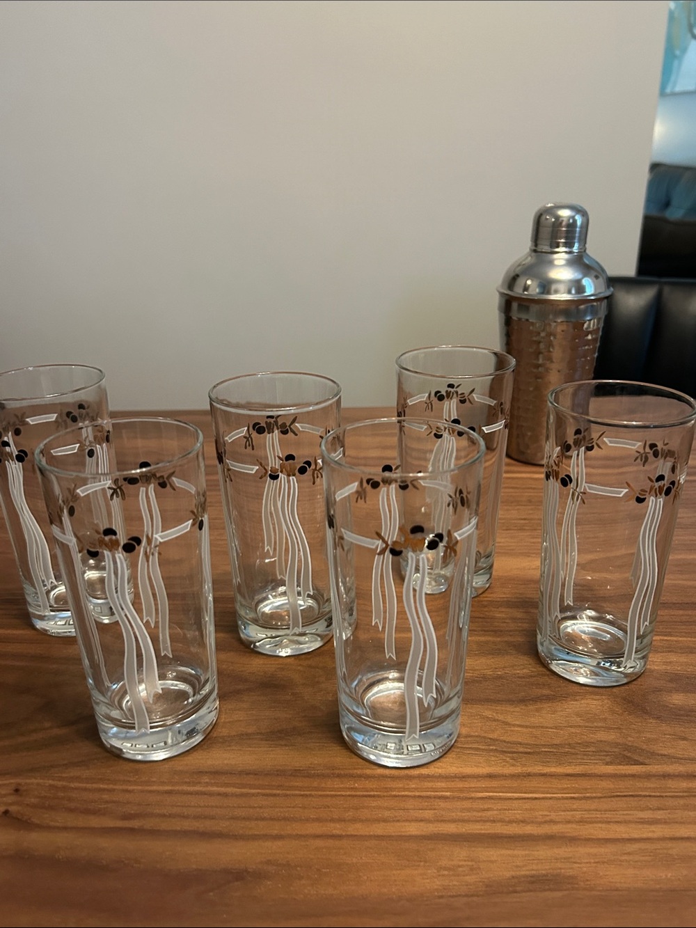 Vintage Reims France Highball Glasses 
 Set of 6